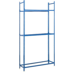 SIMONAUTO Étagère 3 étagères en métal sans vis (200x100x40cm) BLEU
