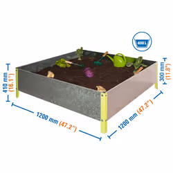Simonrack G07100220212121 pot à fleurs Extérieure Jardinière Autonome Vert, Acier inoxydable