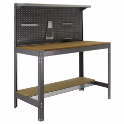 Simon Rack - Kit Etabli 1440x1200x600mm Charge 600Kg - SIMONWORK BT3 1200 GRIS/BOIS