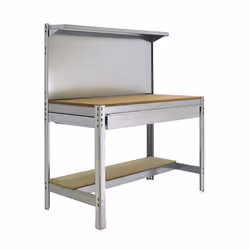 Etabli - SIMON RACK - SIMONWORK BT3 BOX 1200 GALVA/BOIS - 3 étagères - Charge 600 kg - Montage sans vis