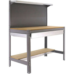 Kit Etabli 1440x1200x600mm Charge 600Kg - simonwork BT3 box 1200 gris/bois - Simonrack