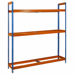 Description générale Étagère de rangement en métal robuste avec 3 niveaux, idéale pour le stockage dans les ateliers et garag ...