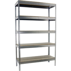 Etagère charge lourde ecoforte 1806-5 chipboard galva/bois - 2000x1800x600 400Kg Simonrack