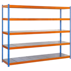 Structure solide en acier renforcé – Supporte jusqu’à 400 kg de point de flexion par étagère. Poids certifié. Large espace de ...