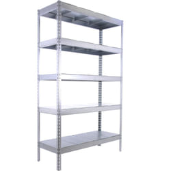 Tagère Industrielle, 2000x1800x600 mm, 5 Niveaux, 400 kg Capacité de Charge et Point de Flexion, Métal, Étagère Charge Lourde, Galvanisé - Ecoforte