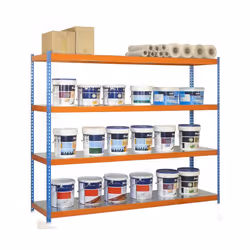 Simonrack Kit simonforte 1809-4 Métal Bleu, Bois naturel