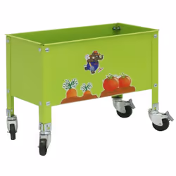 Jardinière Simon Rack Urban Kid mobile en métal verte 60l Avantages : Jardinière métallique rigide de la série KID. Finition  ...