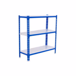 Étagère en métal de couleur BLEU/BLANC sans vis avec une capacité de charge par étagère de 180 kg Le nombre d’étagères est de ...