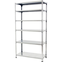 Simonrack - tagère Rangement, 2500x800x300 mm, 6 Niveaux, 180 kg Capacité de Charge et Point de Flexion, Métal , Étagère Garage, Galvanisé