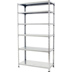 Simonrack - tagère Rangement, 2500x1100x300 mm, 6 Niveaux, 200 kg Capacité de Charge et Point de Flexion, Métal , Étagère Garage, Galvanisé