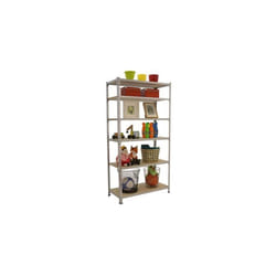Étagère métallique 6 niveaux - SIMON RACK - KIT MADERCLICK SUPERPLUS - Galvanisé - Bois - 150 kg par plateau