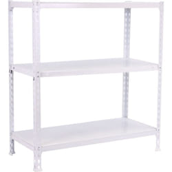 SIMONCLICK étagère en métal sans vis avec 3 étagères (90x110x30cm) BLANC