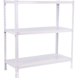 SIMONCLICK étagère en métal sans vis avec 3 étagères (90x80x40cm) BLANC