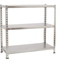 SIMONCLICK étagère en métal sans vis avec 3 étagères (90x90x50cm) GALVANISÉE