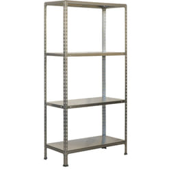 SIMONCLICK Étagère en métal à 4 étagères sans vis (150x90x30cm) GALVANISÉE