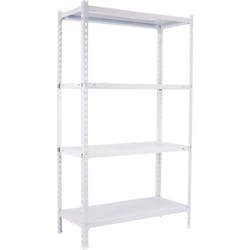 SIMONCLICK étagère en métal sans vis avec 3 étagères (150x100x30cm) BLANC