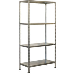 SIMONCLICK Étagère 4 étagères en métal sans vis (150x100x30cm) GALVANISÉE