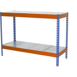 Simonrack - tagère Industrielle, 900x1500x750 mm, 2 Niveaux, 600 kg Capacité de Charge et Point de Flexion, Métal, Étagère Charge Lourde,