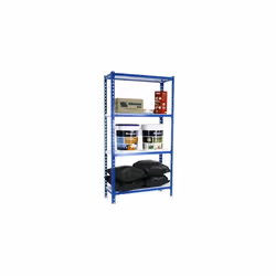 Étagère métallique 4 niveaux - SIMONCLICK PLUS - 1500 x 1000 x 400 mm - Bleu - Blanc - Charge 180 kg