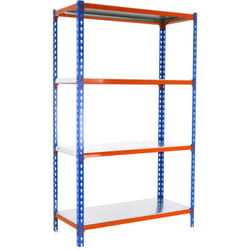 Simonrack - tagère Rangement, 1500x1000x400 mm, 4 Niveaux, 180 kg Capacité de Charge et Point de Flexion, Métal , Étagère Garage,