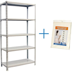 Tagère Rangement, 1800x900x500 mm, 5 Niveaux, 180 kg Capacité de Charge et Point de Flexion, Métal , Étagère Garage, Blanc - Simonclick - Simonrack