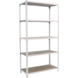 Etagère légère plateau bois sans vis maderclick 5/500 blanc/bois - 1800x900x500 150Kg Simonrack