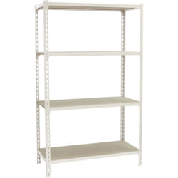 SIMONCLICK Étagère 4 étagères en métal sans vis (150x80x40cm) BLANC ET BOIS