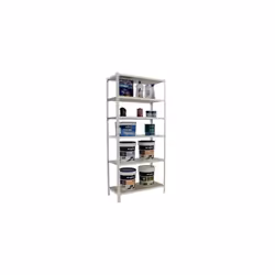Étagère métallique - MADERCLICK PLUS - 6 niveaux - 2500 x 1000 x 500 mm - Blanc - Bois