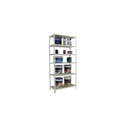 Étagère métallique - MADERCLICK PLUS - 6 niveaux - 2500 x 1000 x 500 mm - Blanc - Bois