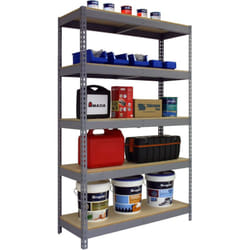 Simonrack - Etagère charge lourde bricoforte 1004-5 chipboard gris/bois - 2000x1000x450 300Kg