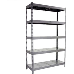 Tagère Industrielle, 2000x1200x600 mm, 5 Niveaux, 400 kg Capacité de Charge et Point de Flexion, Métal, Étagère Charge Lourde, Gris/Galvanisé