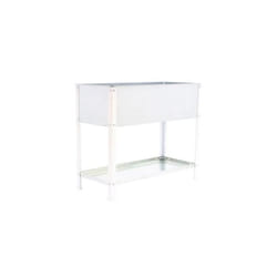 Jardinière métallique - SIMONGARDEN - URBAN TOP - 2 niveaux - 100l - Blanc/Galvanisé