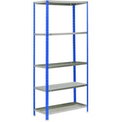 Simon garden Étagère 5 étagères en métal avec vis (180x90x30cm) bleu et galvanisé