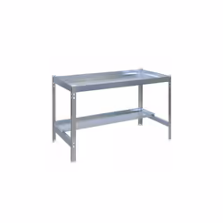 Table de préparation jardinage Simon Rack Desk 150x60cm gris galvanisé Montage sans vis 400 kg par plateau avec une charge ré ...