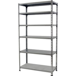 SimonRack Étagère Rangement, 2500x900x400 mm, 6 Niveaux, 180 kg Capacité de Charge et Point de Flexion, Métal , Étagère Garage, Gris - Simonclick