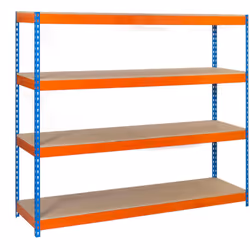 Structure solide en acier renforcé – Supporte jusqu’à 400 kg de point de flexion par étagère. Poids certifié. Large espace de ...