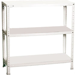 SIMON CLASSIC étagère en métal avec vis avec 3 étagères (90x80x40cm) BLANC