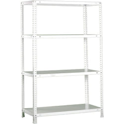 SIMON CLASSIC Étagère 4 étagères en métal avec vis (150x80x40cm) BLANC