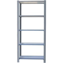 Officlick Étagère 5 étagères en métal sans vis (210x90x40cm) gris et blanc