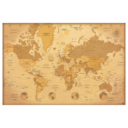 Grupo Erik - Le poster de la carte du monde est vintage