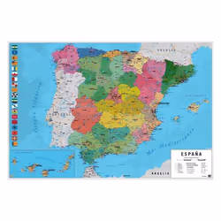 Il mesure 61 x 91,5 cm et est imprimé sur du papier brillant de haute qualité de 150 g/m². Il est expédié roulé.