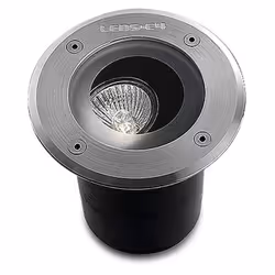 Leds-C4 Gea - 1 lumière de sol encastrée ronde en acier inoxydable Aisi 316 IP67, GU10 | Finition: acier inoxydable AISI 316  ...