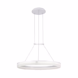 Leds-C4 GROK - Luminaire suspendu moyen à 1 lumière LED intégré blanc | Finition: blanc | Matériel: Métal | Indice de protect ...