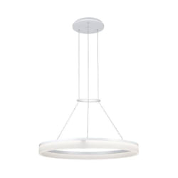 Leds-c4 - grok - Luminaire suspendu moyen à 1 lumière led intégré blanc