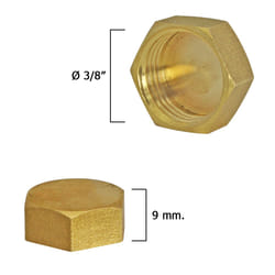 CIS - Bouchon aveugle femelle en laiton 3/8