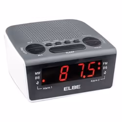 ELBE CR-932, Horloge, AM, LED, 15,2 cm (6"), Rouge, Noir, Blanc