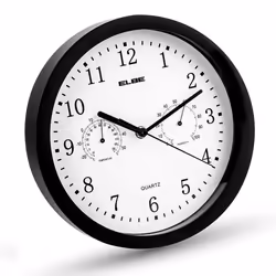 ELBE RP-1005-N horloge murale Horloge murale numérique Rond Noir, Blanc