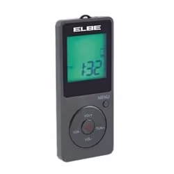 ELBE RF-95, Portable, Numérique, AM, FM, LCD, Noir, Lithium