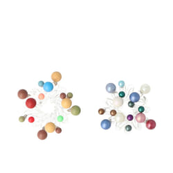 Câble Téléphonique En Caoutchouc boules mates et brillantes 2 u