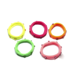 Gommes avec pierres colorées 5 u